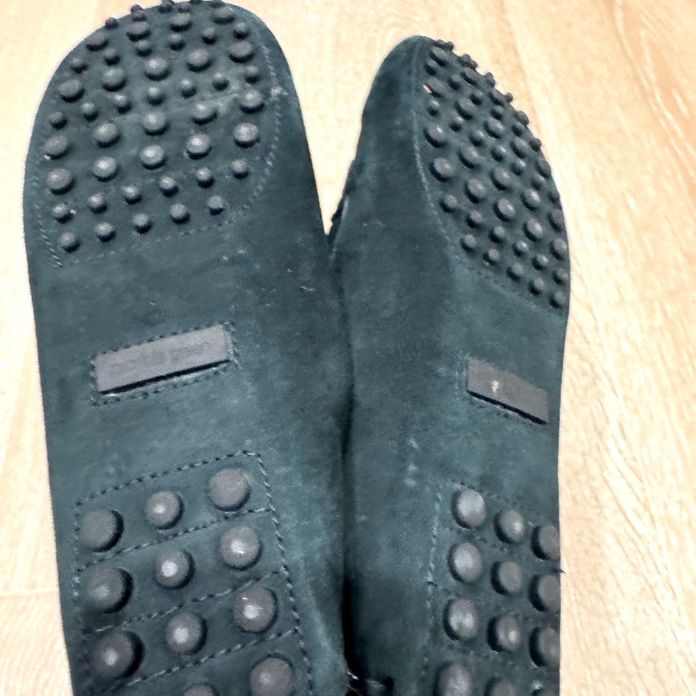 New Patricia Green Caroline Navy Driving Loafers with Silver Hardware,  38 - Picture 8 of 8